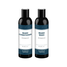 Detroit Grooming Co. Baardwas & Conditioner Bundle - Ultimate Baard Kit met Biotine & Arganolie - Kers Tabak Geur - 8 oz Elk