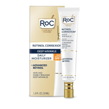 RoC Retinol Correxion Deep Wrinkle Daily Face Moisturizer with Sunscreen SPF 30 for Fine Lines, Dark Spots, Post-Acne Scars, 1 Ounce (Packaging May Va