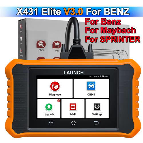 LAUNCH Creader Elite V3.0, bidirectionele OBD2 diagnostische scanner, ECU-codering voor Mercedes-Benz, Sprinter en Maybach