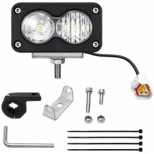 LED Light for Yozma IN10, Dual- LED Plug & Headlight Kit 20W LED Headlight 6500K Motorcycle Auxiliary Light