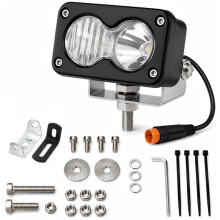 3-Pin Ebike Headlight for Ridstar Q20 Series, 20W Baja Style Light Mounting Hardware and Zip Ties Included