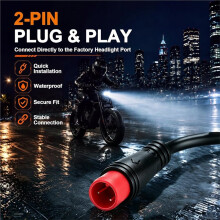 Ebike Headlight 2 Pin Compatible for Baja Light for Ebike Compatible for Rad Power RadRunner, RadRover Waterproof