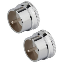 XLR Male Plugs 2Pcs XLR Dust Caps Shorting Plugs Brass Rhodium Plated Teflon Noise Reduction Covers