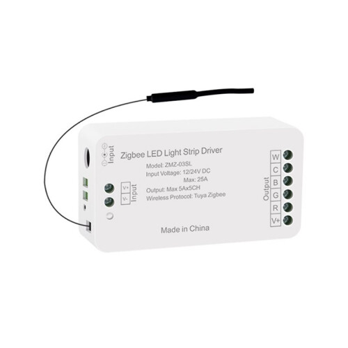 Zigbee RGBCW LED-Lichtleistentreiber RGBCCT LED-Controller 12/24V 25A Max. Kompatibel mit Tuya HomeKit, Alexa und SmartThings App 1