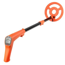 Kinder-Metalldetektor, Verstellbar Von 27,5 Bis 37,8 Zoll, 6,5-Zoll-Münz-LCD-Display, Goldfunder für Den Außenbereich, Orange