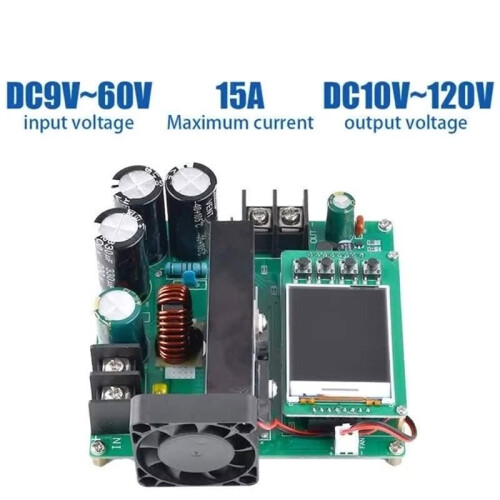 900W 15A Boost Converter - 9V-60V to 10V-120V Control Step  Module High Precise Voltage Transformer Regulator 1