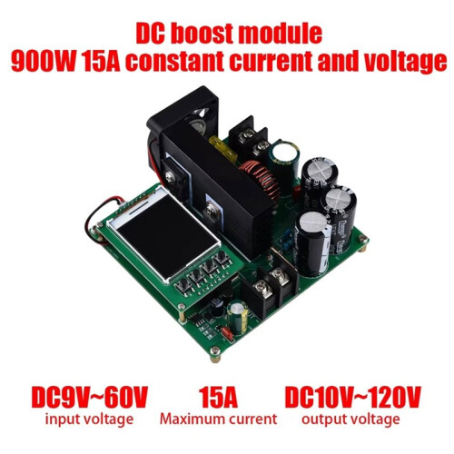 900W 15A Boost Converter - 9V-60V to 10V-120V Control Step  Module High Precise Voltage Transformer Regulator 2