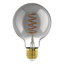 Eglo Dimmable E27 LED Globe, Vintage Spiral Filament Light Bulb
