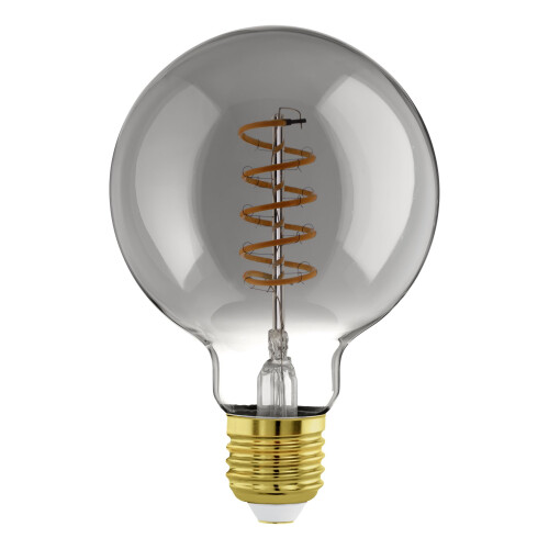 EGLO Eglo Dimmable E27 LED Globe, Vintage Spiral Filament Light Bulb