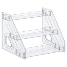 3-Tier Perfume Organizer, Spice Rack, Vitamin & Pill Bottle Stand Keep Bottles in View with Clear PET Rows A