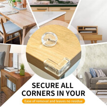 60pcs Corner Protectors (Includes 2 Different Shapes) for Furniture Corners and Edges, Providing Safety Protection