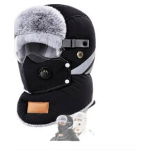 Outdoor Cycling Warmth Winter Northeast Cold Protection Ear Protection Thickened Cycling Face Mask Windproof Hat A