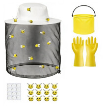 Beekeeper Costume Set with Hat & Gloves for Adults - Perfect for Halloween and Cosplay