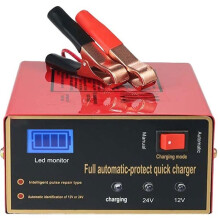 12v24v Automatic Stop Battery Charger with Clip Safety Protect Compressor Charger LED Display for Trucks EU Plug
