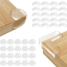 60pcs Corner Protectors (Includes 2 Different Shapes) for Furniture Corners and Edges, Providing Safety Protection