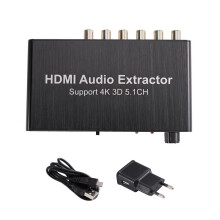 4K 3D 5.1-Kanal 5.1CH Audio-Extraktor-Decoder RCA -Kompatibler Videokonverter für PS4 Laptop zu Monitor-Sound EU