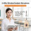 2.4GHz Wireless Headset Microphone with 100 Channels Auto Connect for Teaching Tour Guide Speech Singing Recharge 2 Mic 4