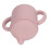 Baby Silikonbecher auslaufsicher Rosa mit Griff 1