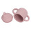 Baby Silikonbecher auslaufsicher Rosa mit Griff 4