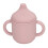 Baby Silikonbecher auslaufsicher Rosa mit Griff 10
