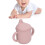 Baby Silikonbecher auslaufsicher Rosa mit Griff 16