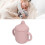 Baby Silikonbecher auslaufsicher Rosa mit Griff 18