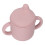 Baby Silikonbecher auslaufsicher Rosa mit Griff 20