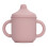 Baby Silikonbecher auslaufsicher Rosa mit Griff 6