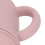 Baby Silikonbecher auslaufsicher Rosa mit Griff 2