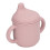 Baby Silikonbecher auslaufsicher Rosa mit Griff 7