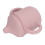 Baby Silikonbecher auslaufsicher Rosa mit Griff 3