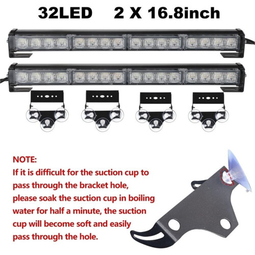 32-LED Emergency Strobe LED Traffic Warning Light Strip, Safety Warning Light Strip,Emergency Lights 1