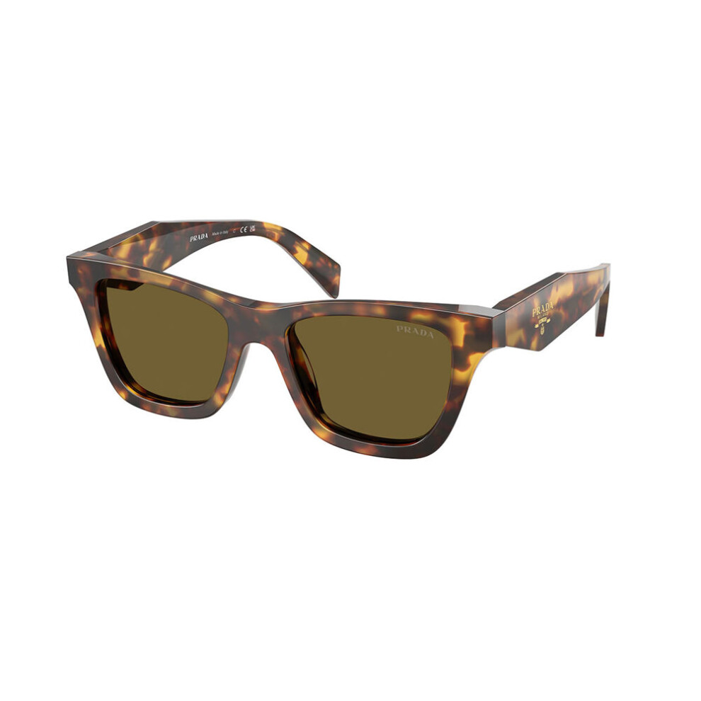 Prada Brown Woman Pr C07s 14L09z Sunglasses Acetate Turtle Butterfly Normal - Image 4