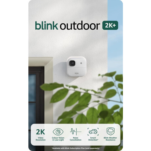 Blink Home Security Blink Outdoor 2K+ 4 Camera Wireless Security System Sync Module Core White 1