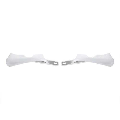 Motorrad Handguards Weiß Alu 22mm Paar