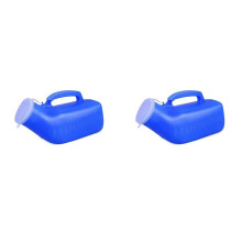 2X Ergonomische Urinalflasche für Männer, 1200 Ml Fassungsvermögen, Sicherer Verschluss, Messskala, Griff