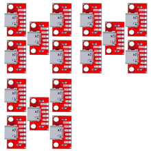 15 Teile/Los USB Typ-C Breakout Board Serielle Grundlegende Breakout Buchse Typ PCB Konverter Board
