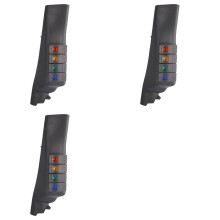 3X A Pillar Panel Kit with 4 LED Boat Rocker for JK JKU 2011-2017 Left-Hand Drive