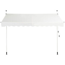 Manueller einziehbarer Markisen 300 x 125 cm höhenverstellbar 200-300 cm modernes Design und