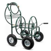 Schlauchwagen 16mm Gartenschlauch 76m Anschluss 19mm 4 Räder Abroller