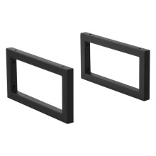 Lot de 2 supports muraux DIY en acier 40 x 20 cm noir mat 03_0008097
