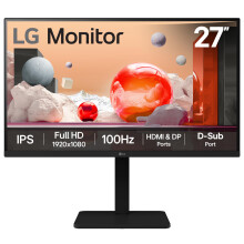 LG 27BA450 27 Inch Home & Office Monitor, Full HD IPS, Adjustable Stand