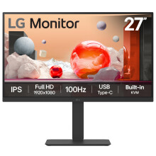LG 27BA650 27 Inch Monitor, USB-C 65W Charging, KVM, Full HD IPS, 100Hz