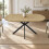 Extendable Oval Dining Table for 4-6, Warm Oak 1