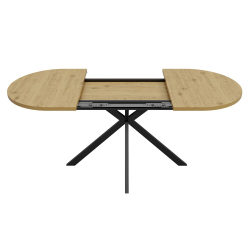 Extendable Oval Dining Table for 4-6, Warm Oak 2