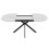 Extendable Oval Dining Table for 4-6, White Marble 3