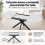 Extendable Oval Dining Table for 4-6, White Marble 4