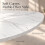 Extendable Oval Dining Table for 4-6, White Marble 6