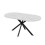 Extendable Oval Dining Table for 4-6, White Marble 8
