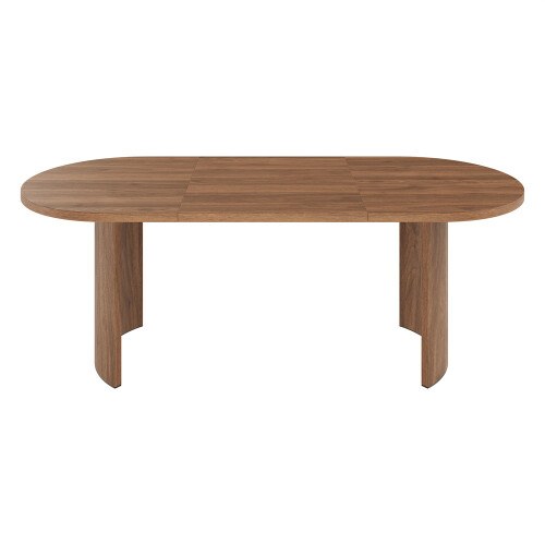 Modern Large Dining Table for 6-8, Walnut Finish 2